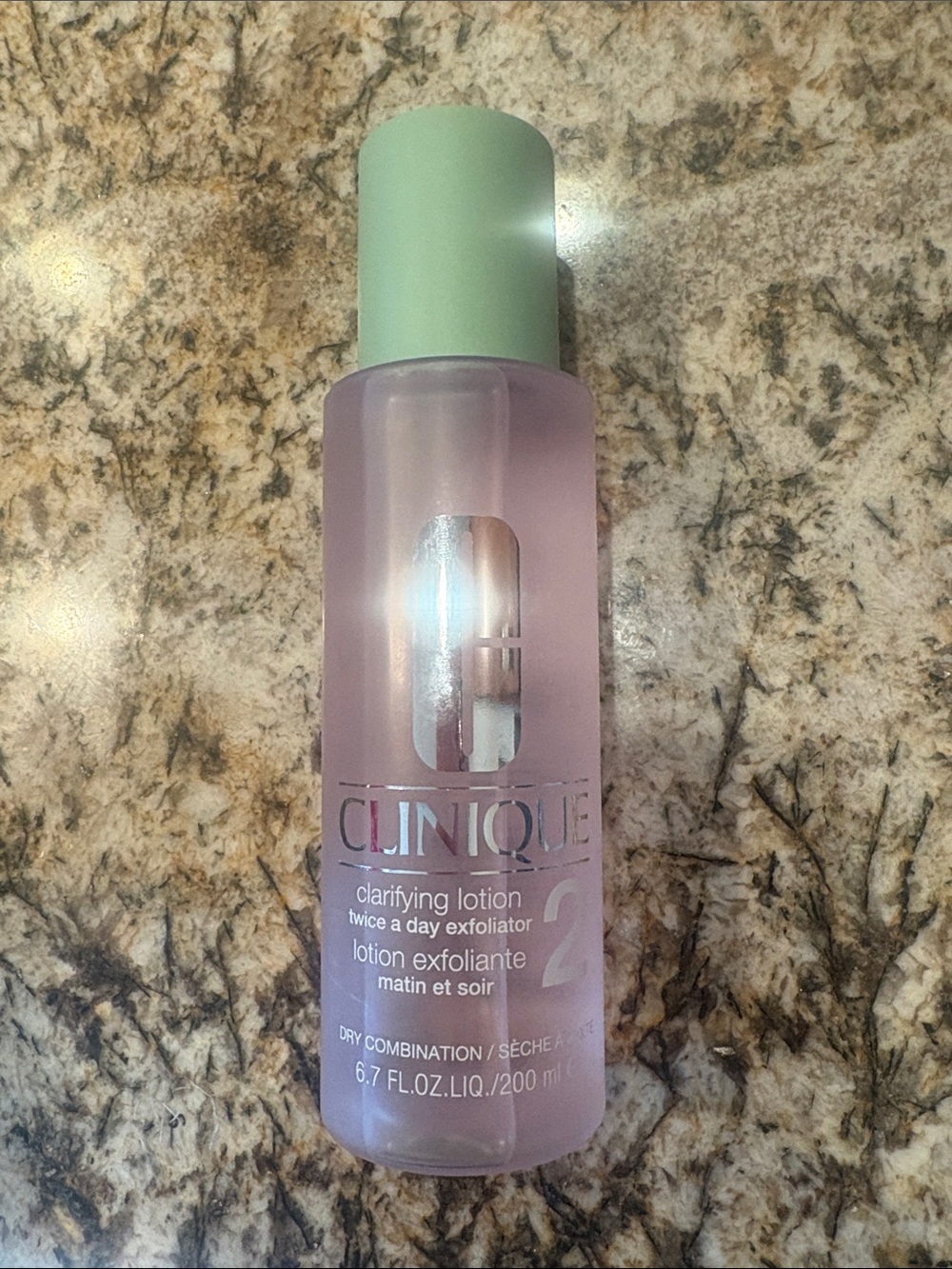 Clinique Clarifying Lotion 2 — Lavender Bottle with Mint Green Cap